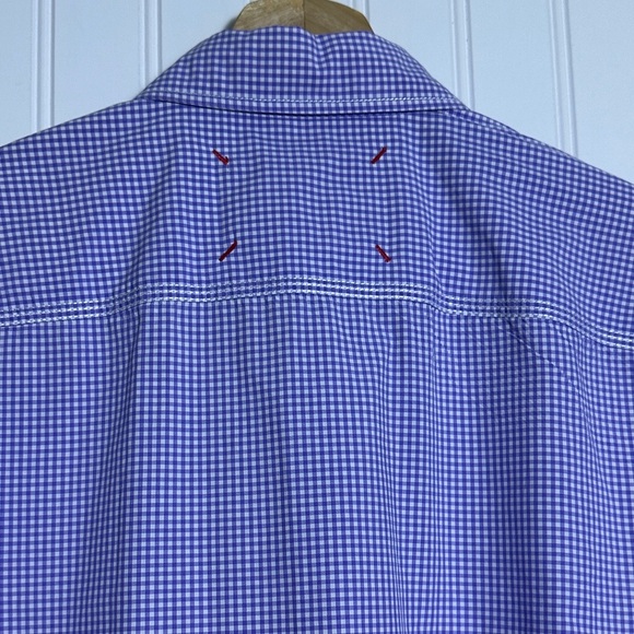ROBERT GRAHAM Men's Light Purple gingham plaid checked tailored fit designer M - Picture 12 of 15